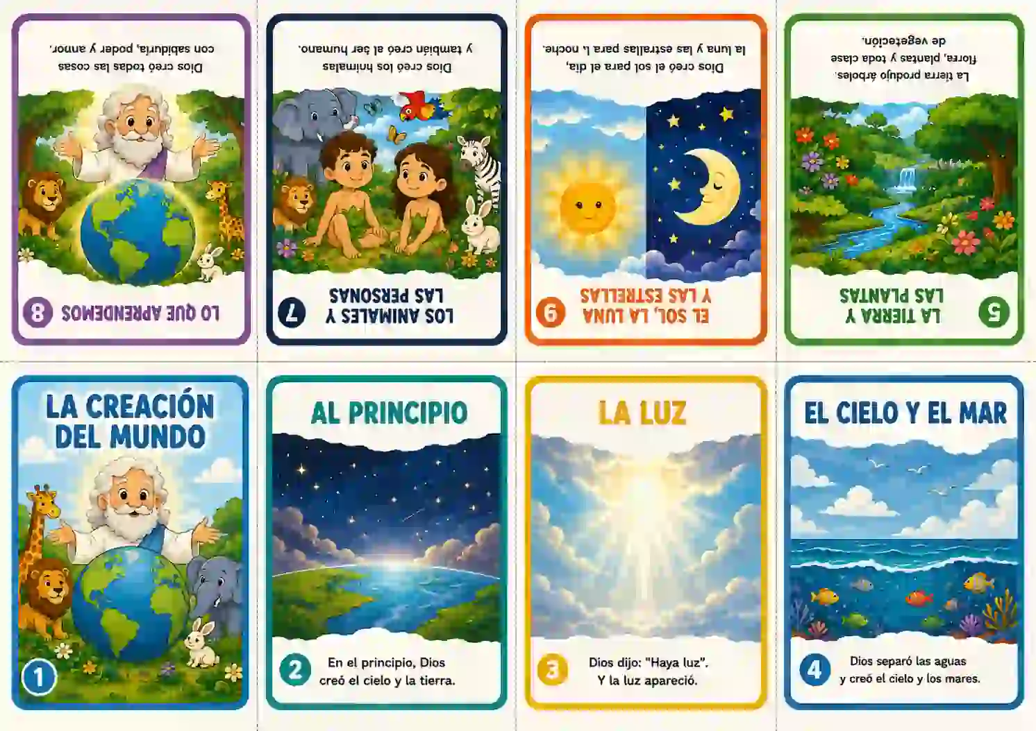 Mini librito La creación del mundo